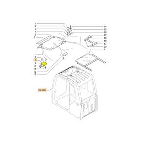 Fechadura de Aço da Cabine - CASE  YN02C03810F1